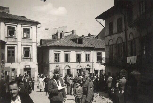 German Soldiers Posing in Lublin Ghetto